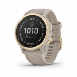 Garmin – Fenix 6S Pro Solar – Goud/Beige